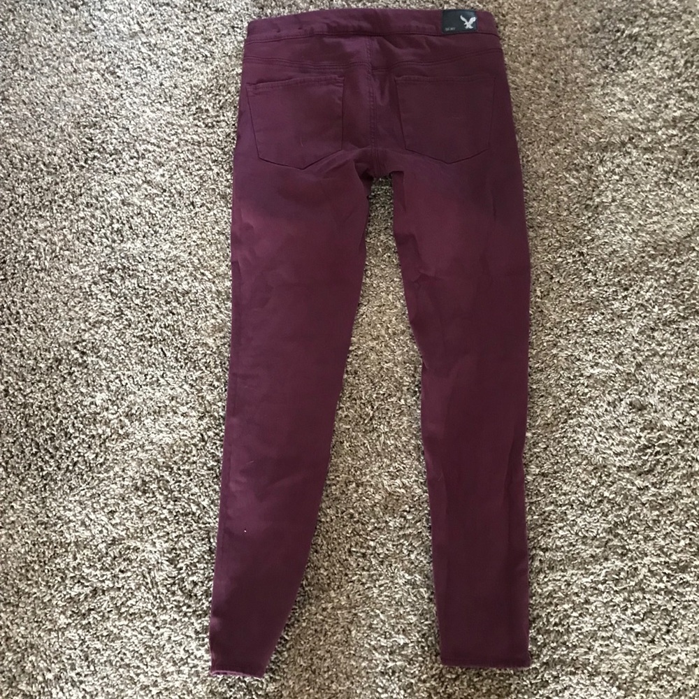 American Eagle size 4R maroon jeggings